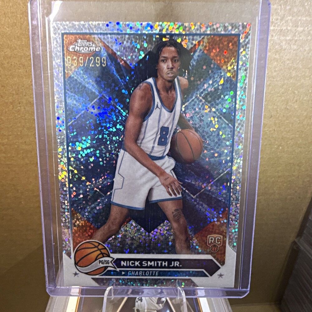 Topps 2023-24 Topps Chrome Nick Smith Jr RC Speckle Refractor /299 #86